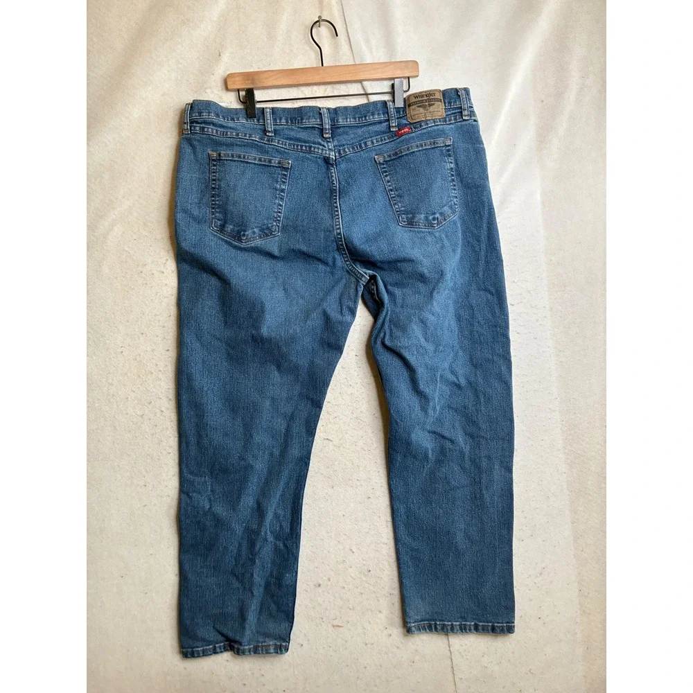 Wrangler Premium Quality Mens Straight Leg Jeans Blue 42x30 1097FXWXD